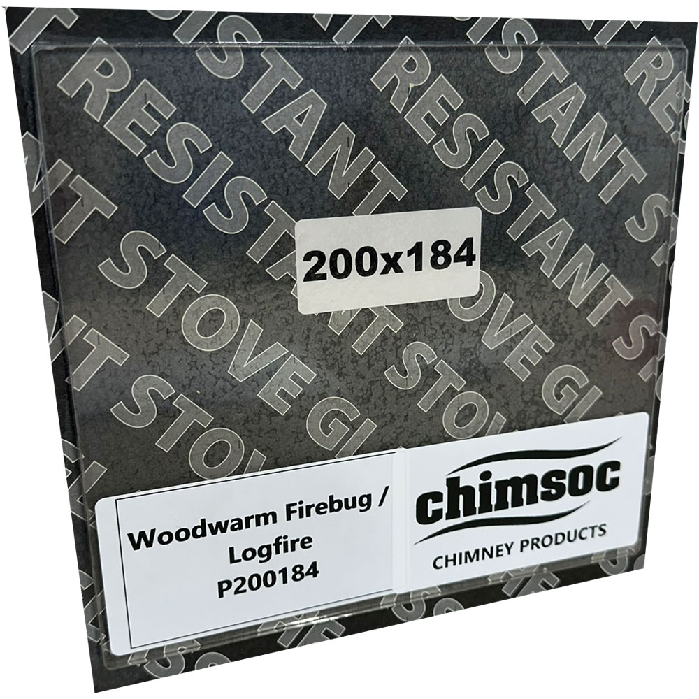 Replacement Stove Glass - Woodwarm Firebug (200mm x 184mm Rectangular)