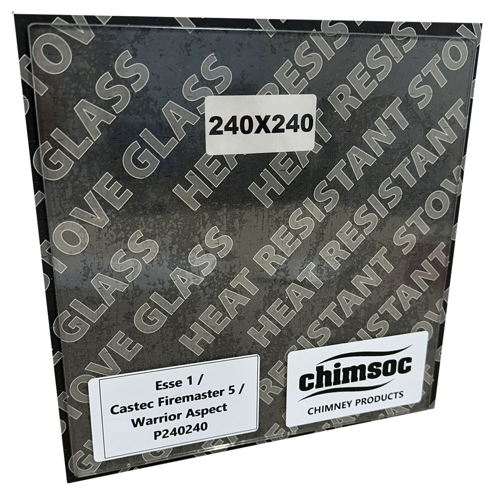 Replacement Stove Glass - Warrior Aspect (240mm x 240mm Square)