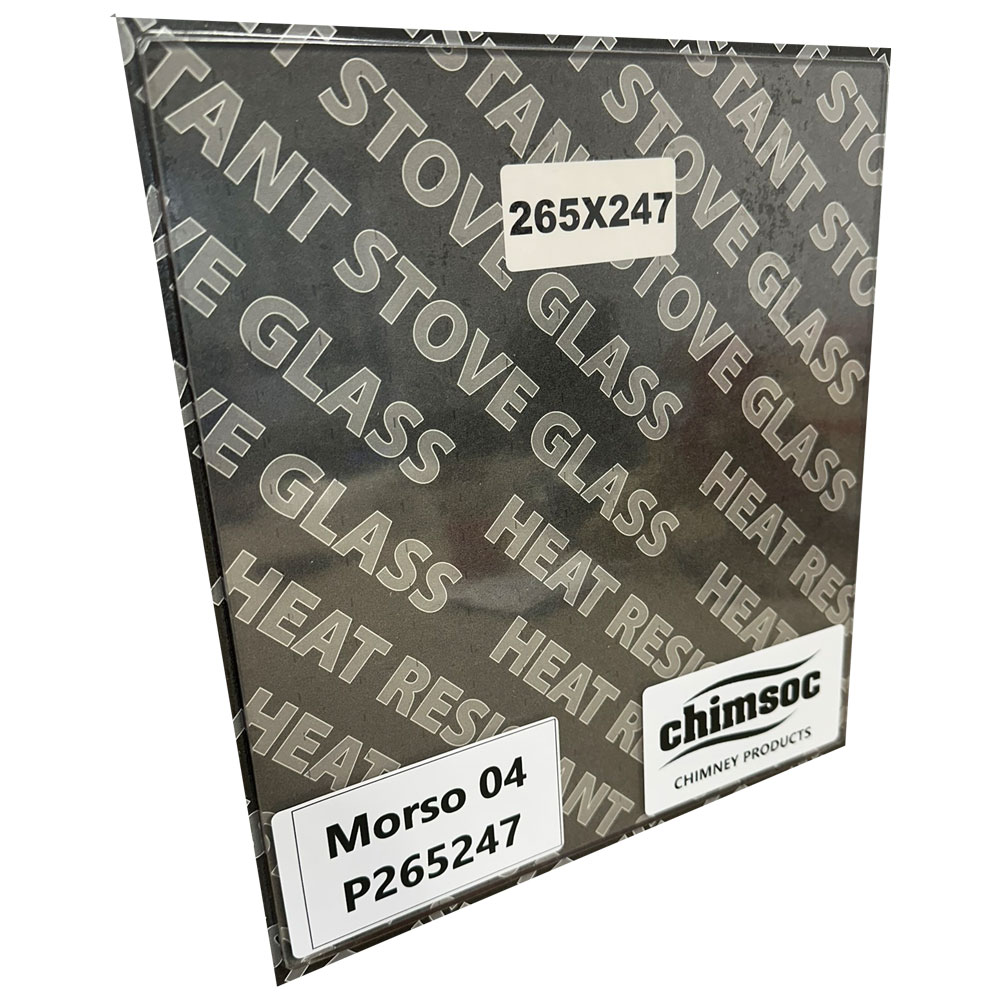 Replacement Stove Glass - Morso 04 (265mm x 247mm Rectangular)