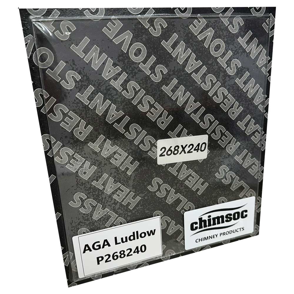 Replacement Stove Glass - AGA Ludlow (268mm x 240mm Rectangular)