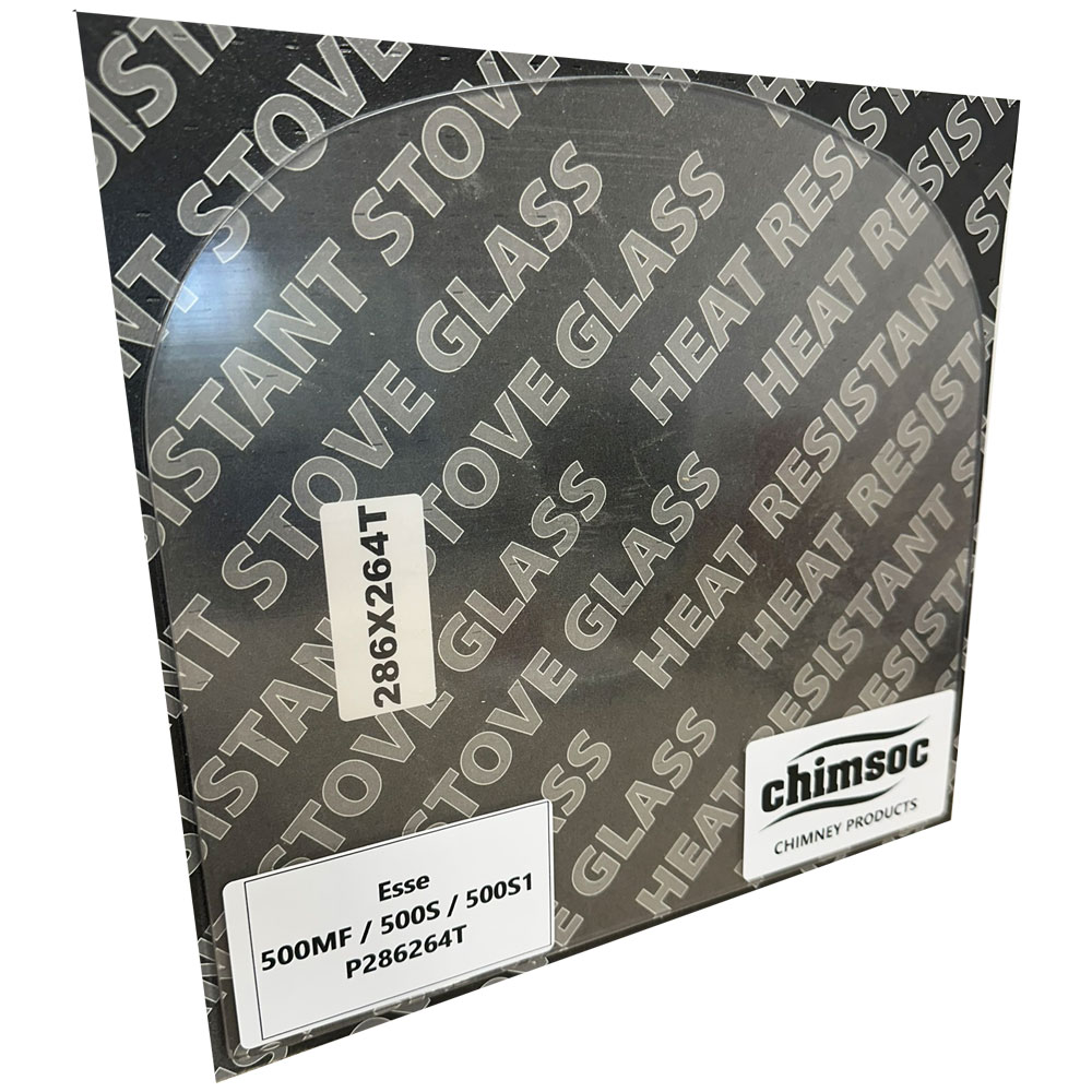 Replacement Stove Glass - Esse 500MF / 500S / 500S1 (286mm x 264mm Arched Top)