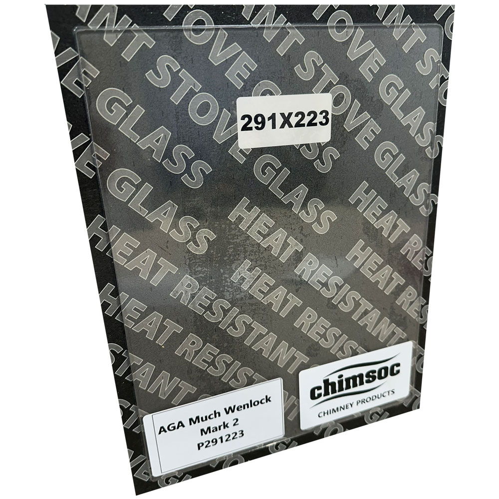 Replacement Stove Glass - AGA Much Wenlock Mark 2 (291mm x 223mm Rectangular)