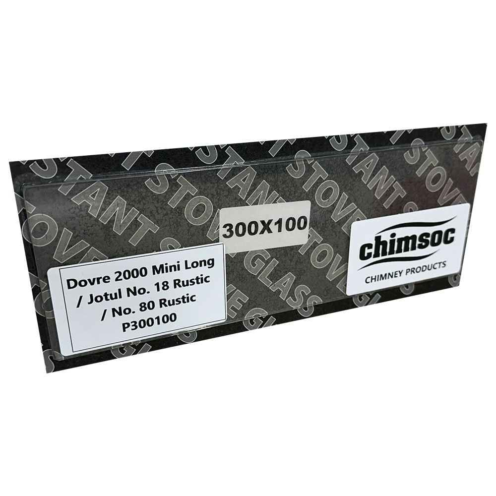 Replacement Stove Glass - Dovre 2000 Mini Long (300mm x 100mm Rectangular)