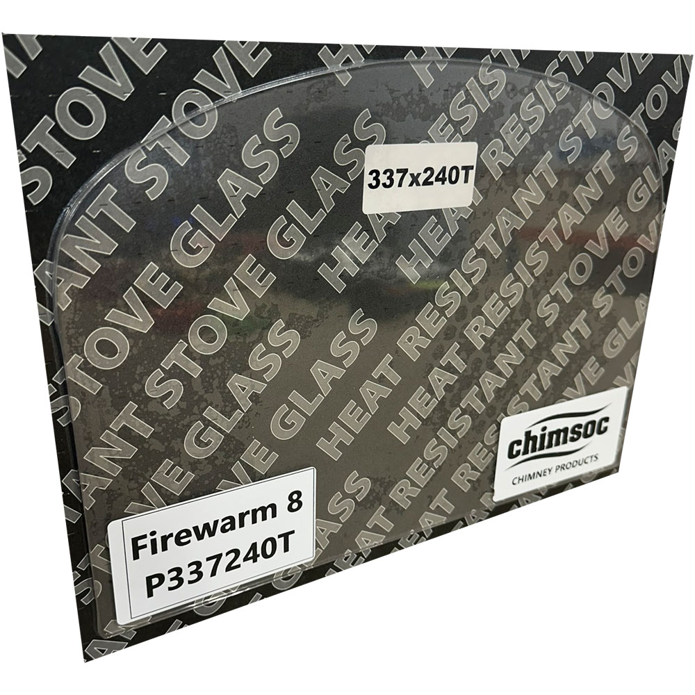 Replacement Stove Glass - Firewarm 8 (337mm x 240mm Arched Top)