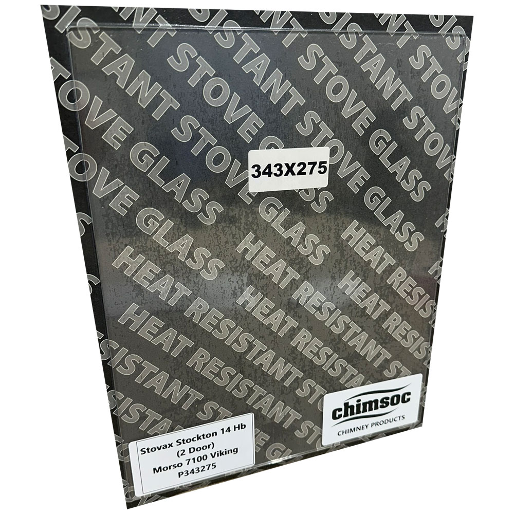Replacement Stove Glass - Morso 7100 Viking (343mm x 275mm Rectangular)