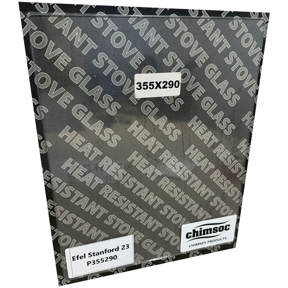 Replacement Stove Glass - Efel Stanford 23 (355mm x 290mm Rectangular)