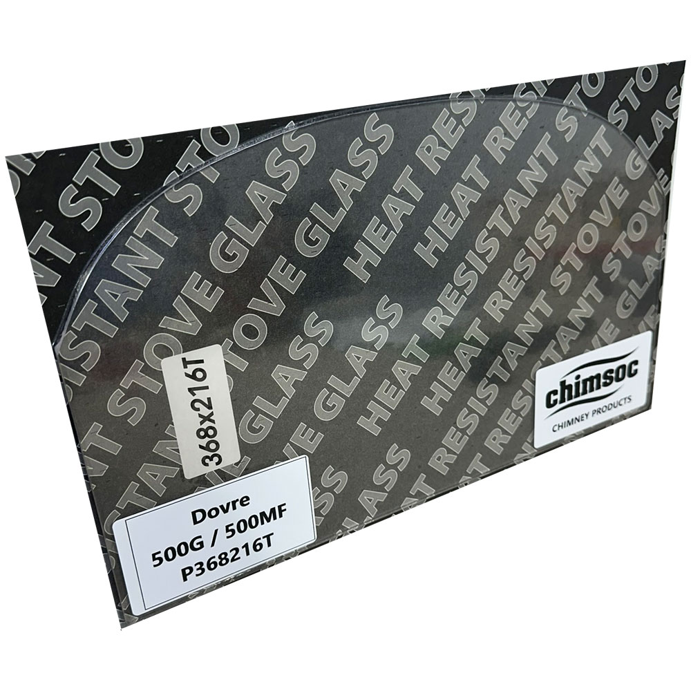 Replacement Stove Glass - Dovre 500G / 500MF (368mm x 216mm Arched Top)