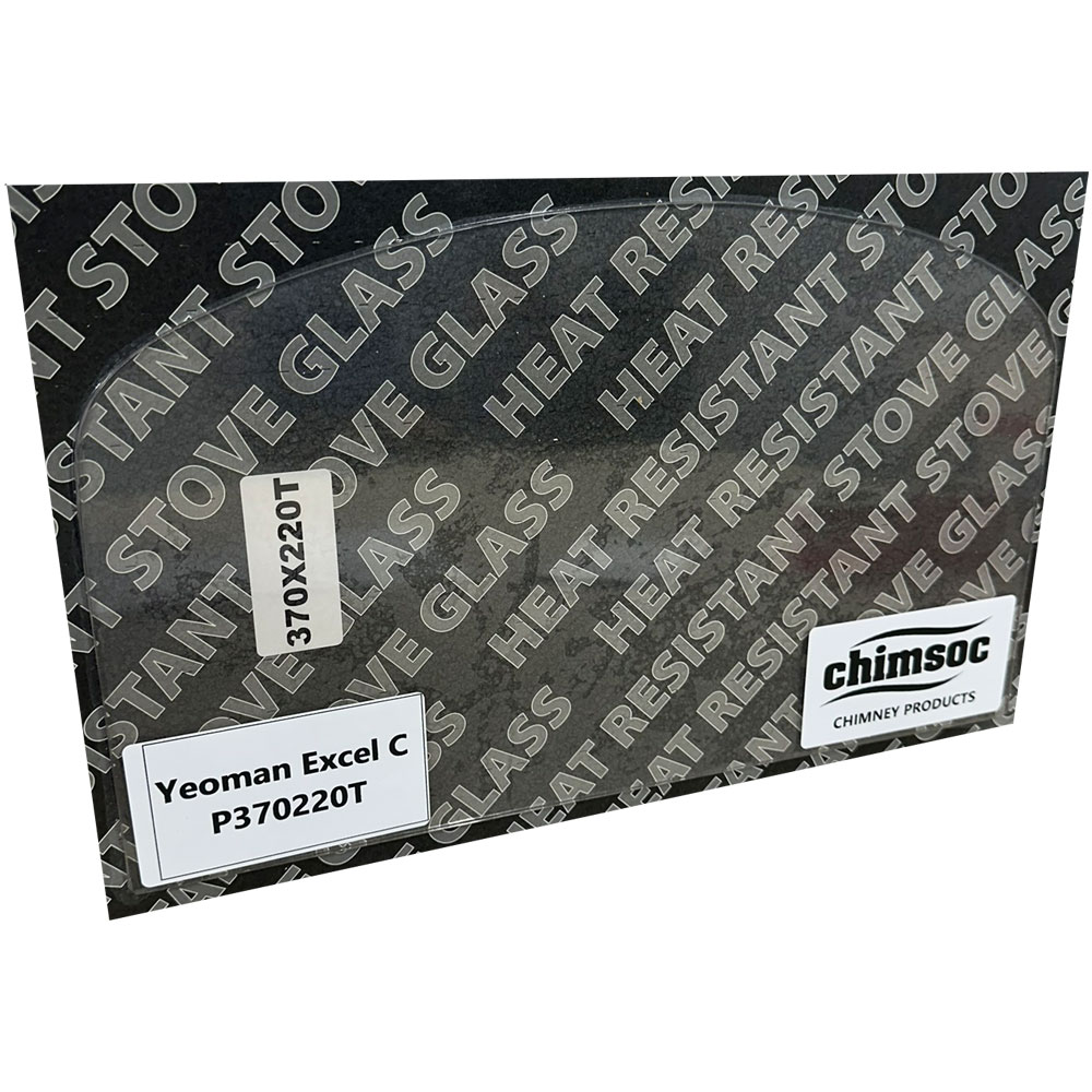 Replacement Stove Glass - Yeoman Excel C (370mm x 220mm Shaped)