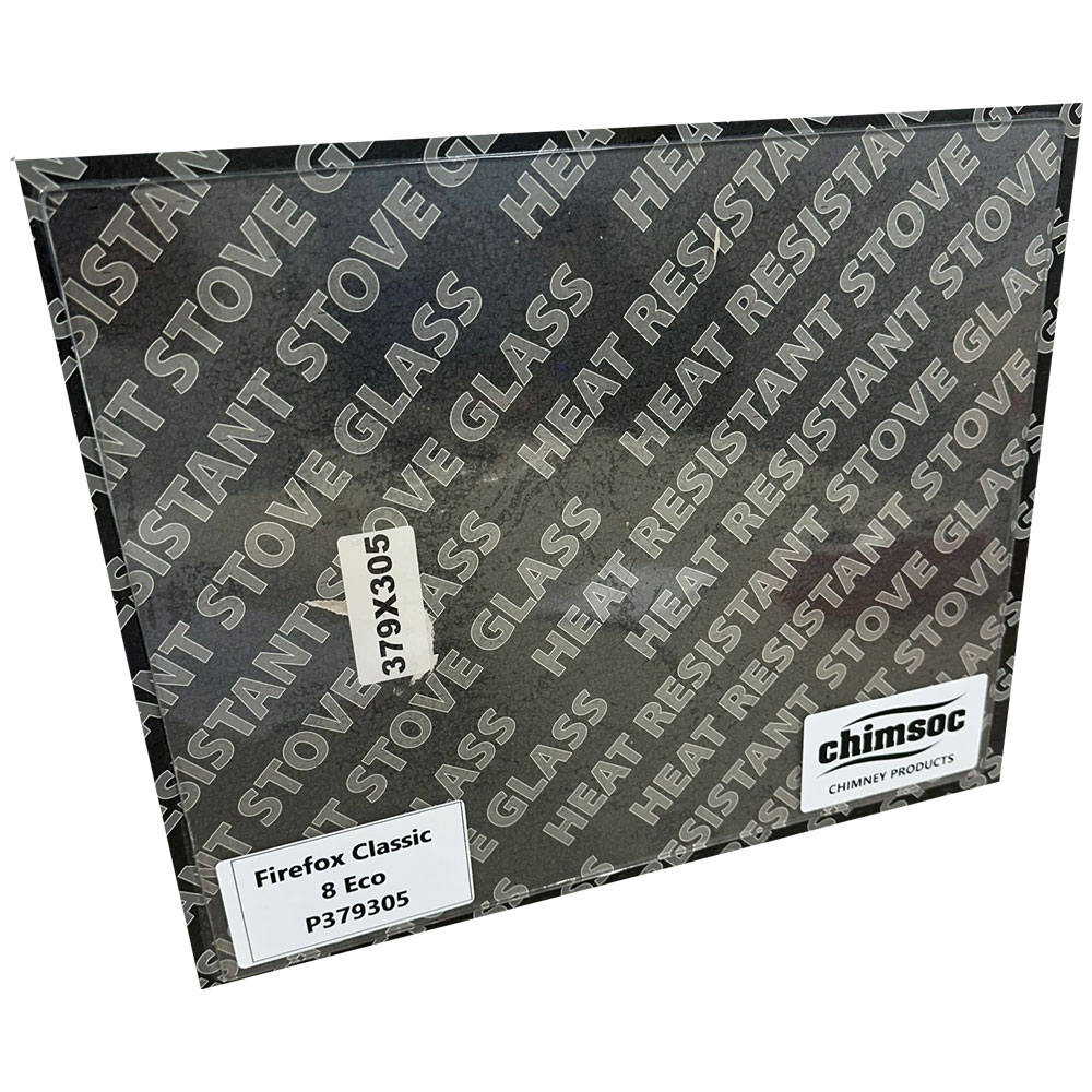 Replacement Stove Glass - Firefox Classic 8 Eco (379mm x 305mm Rectangular)