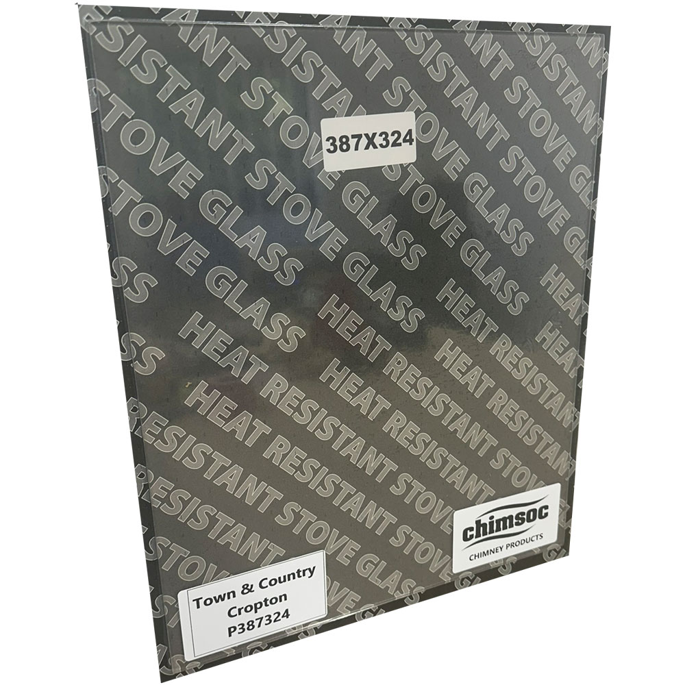 Replacement Stove Glass - Town and Country Cropton (387mm x 324mm Rectangular)