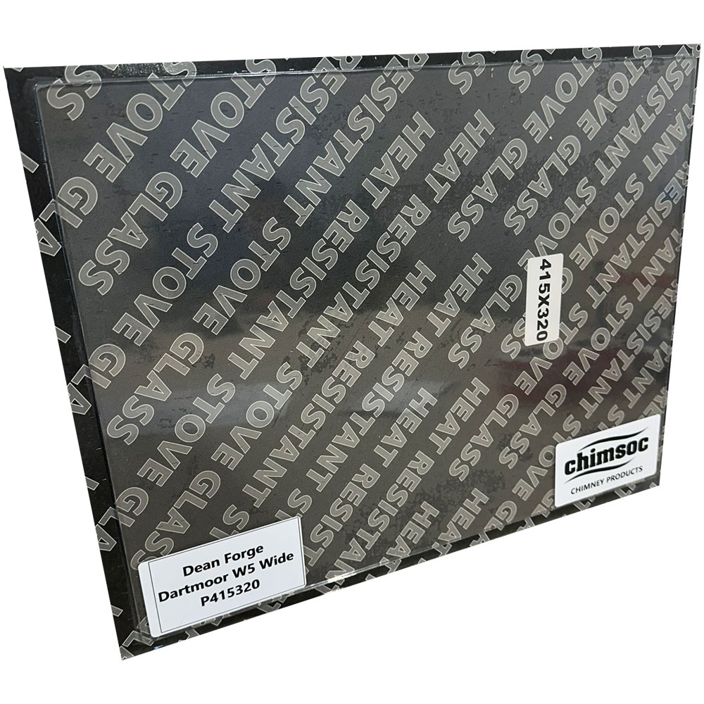 Replacement Stove Glass - Dean Forge Dartmoor W5 Wide (415mm x 320mm Rectangular)
