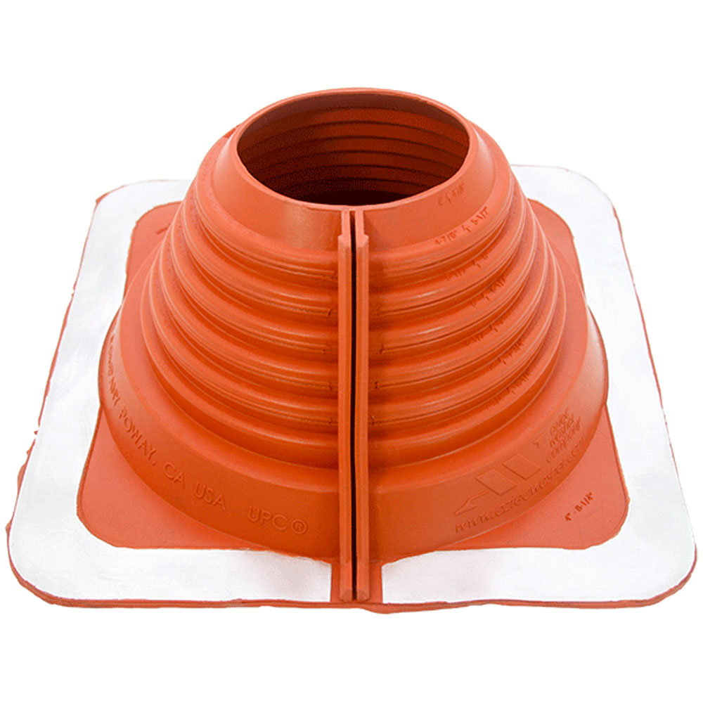 Master Flash Multi Flash High Temperature Pipe Flashing - Red SILICONE - 102-210mm Diameter - MF502C