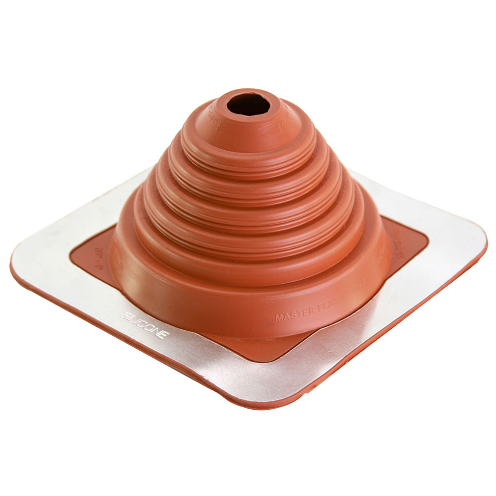 Master Flash Standard High Temperature Pipe Flashing - Red SILICONE - 22mm-101mm Diameter - 202