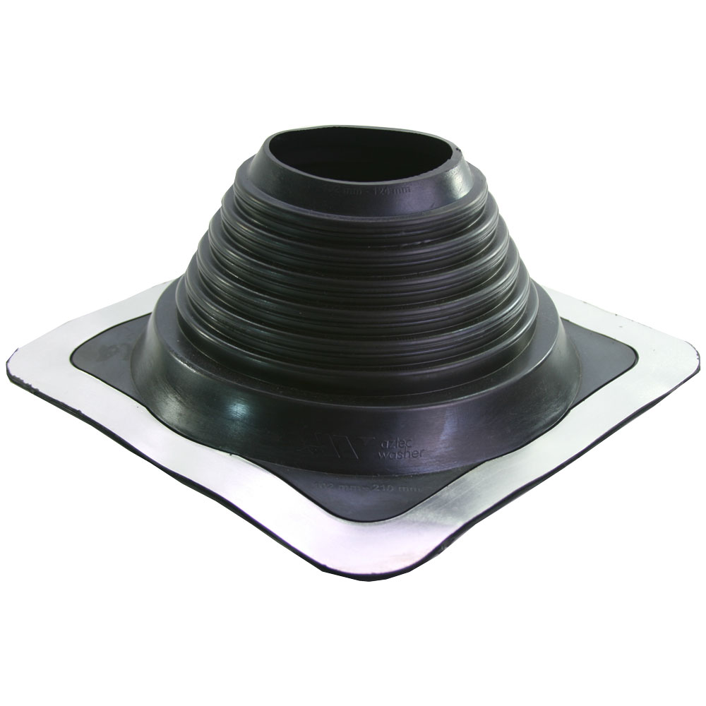 Master Flash Standard Low Temperature Pipe Flashing - Black EPDM - 101mm-209mm Diameter - 501