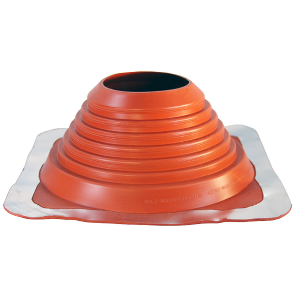 Master Flash Standard High Temperature Pipe Flashing - Red SILICONE - 140mm-292mm Diameter - 702