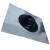 Chimsoc High Temperature Pitched Tile Pipe Flashing - Aluminium Base - Black SILICONE Cone - 75-200mm Diameter - CS-CFAL1HTB - view 1