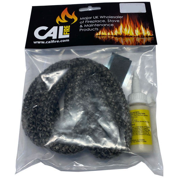 Black Thermal Stove Rope Kit - Maximum Softness Rope - 10mm Diameter x 2 Metres