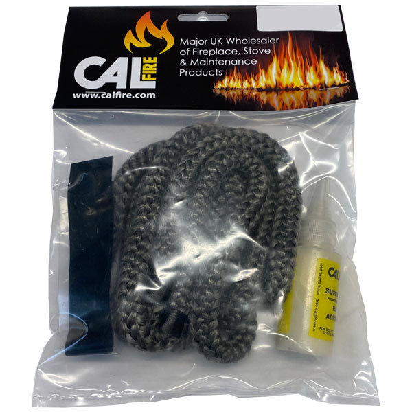 Black Thermal Stove Rope Kit - Maximum Softness Rope - 12mm Diameter x 2 Metres