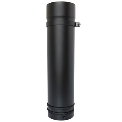 Vit Smooth Stove Pipe - 100mm - 500mm 1 Part Adjustable Length