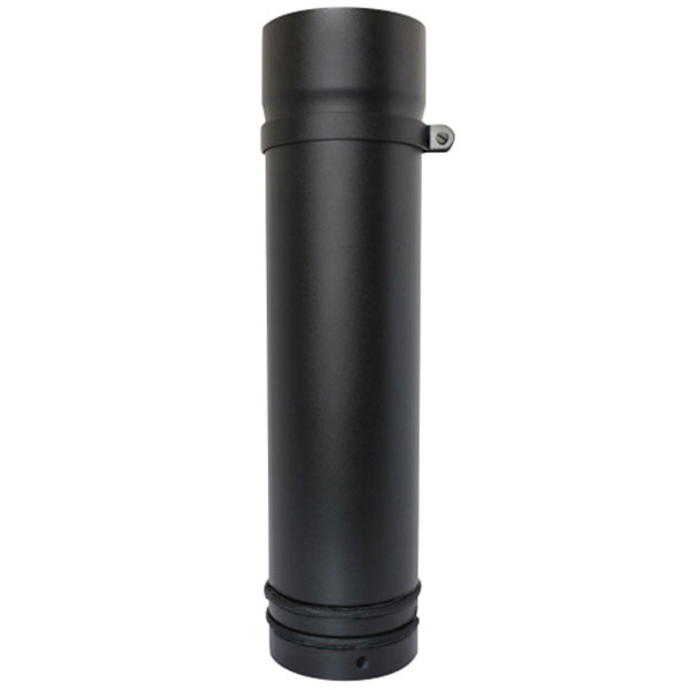 Vit Smooth Stove Pipe - 125mm - 500mm 1 Part Adjustable Length