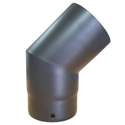 Vit Smooth Stove Pipe - 175mm - 45 Degree Elbow