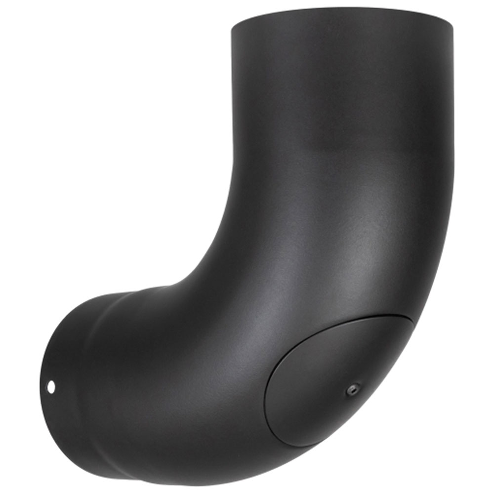 Vit Smooth Stove Pipe - 125mm - Swept 90 Degree Elbow with Door