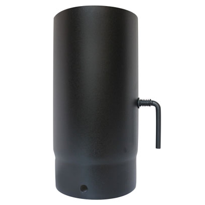 Vit Smooth Stove Pipe - 150mm - 250mm Length with Damper