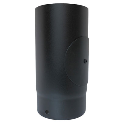 Vit Smooth Stove Pipe - 150mm - 250mm Length with Door