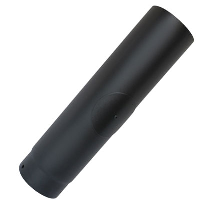 Vit Smooth Matt Black 125mm Vitreous Enamel Flue Pipe 250mm Long 12 Year Warranty
