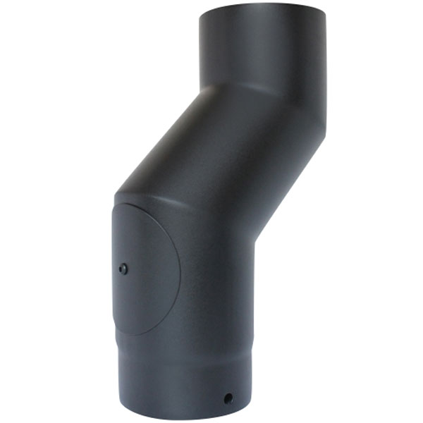 Vit Smooth Stove Pipe - 150mm - Offset 100mm with Door