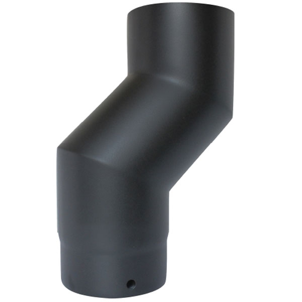 Vit Smooth Stove Pipe - 125mm - Short Offset 100mm