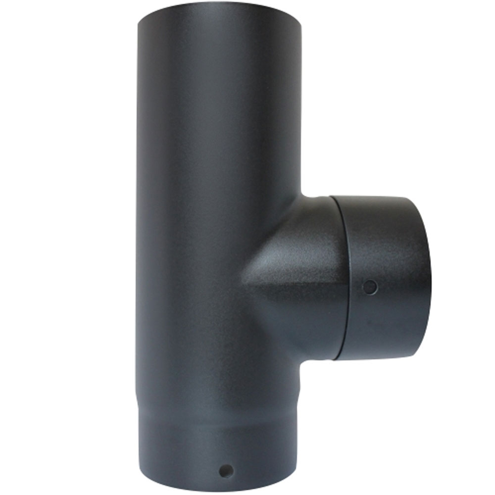 Vit Smooth Stove Pipe - 100mm - 90 Degree Tee and Cap